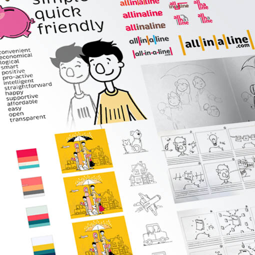 All In A Line Design Process Montage